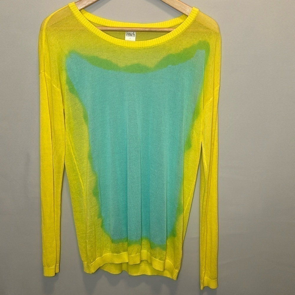 INC International Concepts Beach Coastal Sweater Knit Lightweight Size 14 Boho